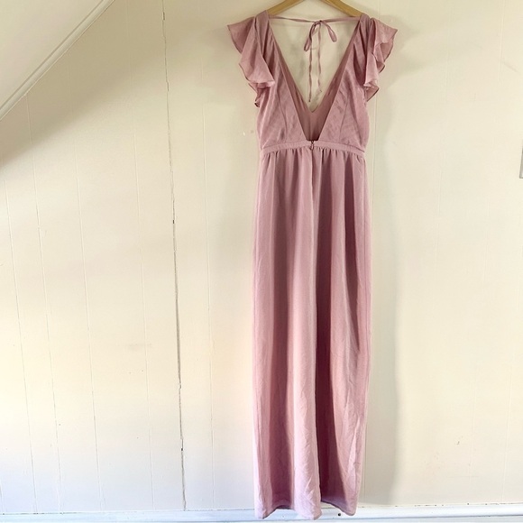 Superdown Mae Ruffle Wrap Dress in Pink sz S - Picture 4 of 5